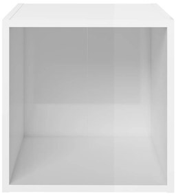 Conjunto de 2 Mesas de Apoio Tones - Branco Brilhante - Design Moderno