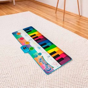 Tapete musical dobrável com fundo antiderrapante para crianças a partir dos 3 anos, 181 x 73 cm, multicolorido
