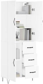 Armário alto 69,5x34x180 cm derivados de madeira branco