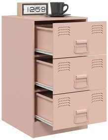 Mesa de cabeceira 34,5x39x62 cm aço rosa