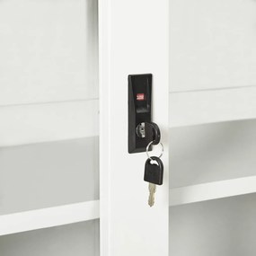 Armário com porta deslizante aço 90x40x90 cm branco