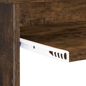 Mesa com Armazenamento Carvalho Fumado 120.5x44x88.5 cm Madeira Deriva