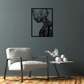 Acessório Decorativo de Parede Tree Woman – Preto – 52 x 70 cm