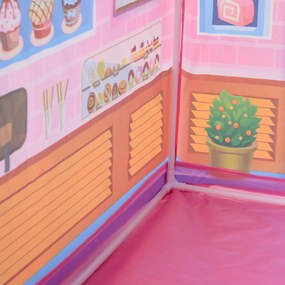 Loja de doces para brincar Zona infantil Presente fácil de montar para crianças 93x69 x103cm 0,75 kg Rosa