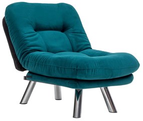 Sofá-Cama de 1 Lugar Misa – Verde Petróleo – 52x70x40 cm