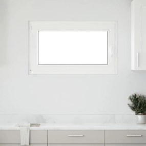 vidaXL Janela de porão "RISOR" 100x70 cm oscilobatente DIN esquerda branca
