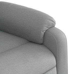 Poltrona de massagens reclinável elétrica tecido cinzento-claro