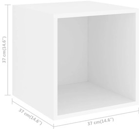 3 pcs conjunto de móveis de TV contraplacado branco