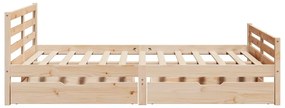 Cama sem colchão 135x190 cm madeira de pinho maciça