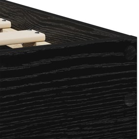 Estrutura de Cama Carvalho Preto 90x190 cm Madeira Engenharia
