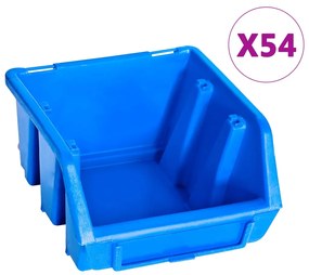 96 pcs Kit caixas arrumação com painéis de parede azul