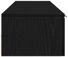 Armários de Parede 2 pcs Carvalho Preto 68x30x20 cm Madeira Engenheira