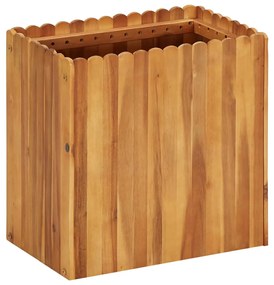 vidaXL Vaso/floreira de jardim 50x30x50 cm madeira de acácia maciça