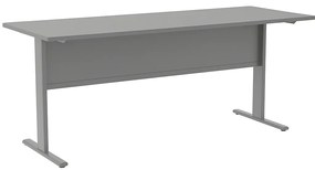 Secretária de Escritório 1400x800 mm Individual com Painel – Única Cinza