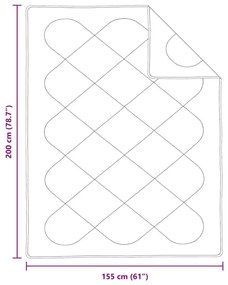 Edredão com travesseiro 2 pcs Branco 155 x 200 cm Microfibra