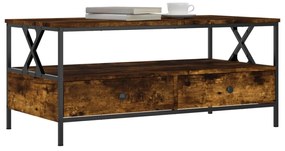Mesa de centro 100x51x45 cm derivados madeira carvalho fumado