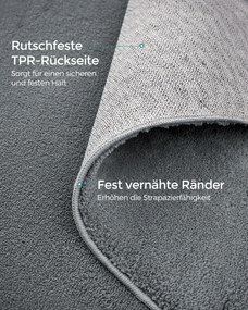 Tapete 80 x 150 cm para sala de estar Alcatifa antiderrapante Decoração Cinzento