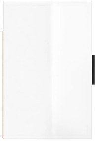 Mesas de cabeceira parede 2 pcs 50x30x47 cm branco brilhante