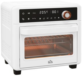 HOMCOM Mini Forno Elétrico Multifuncional de 13L 12000W com 12 Modos Temporizador e Temperatura Ajustável 33,5x32x32,5 cm Branco | Aosom Portugal