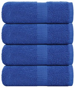 vidaXL Toalhas de bidé FROGN 4 pcs 30x50 cm 360 g/m² azul