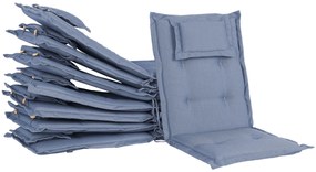 Conjunto de 8 almofadas azuis para a cadeira MAUI Beliani
