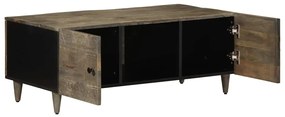 Mesa centro 100x54x40cm madeira mangueira maciça cinzento claro
