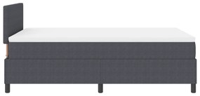 Cama Box Spring com Colchão Cinza Escuro 120x200 cm Tecido de Corduroy
