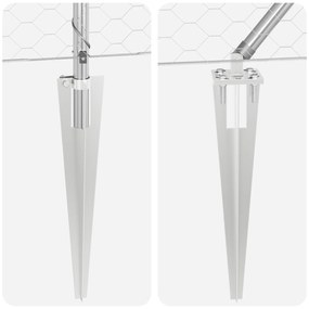 Cerca Hexagonal vidaXL 0,6x25 m Aço Galvanizado