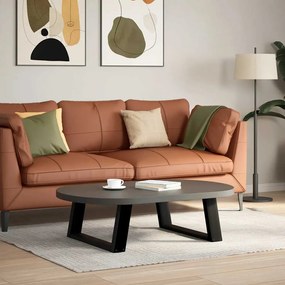 Pés para mesa de centro em formato de U, 2 peças, preto, 70x(30-31) cm