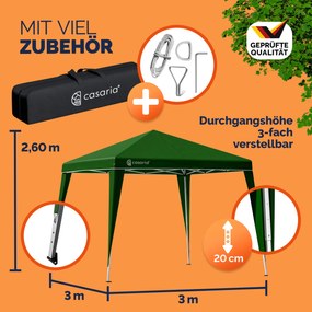 Tenda Popup dobrável Capri festas, feiras, eventos 3x3m com saco de transporte Verde