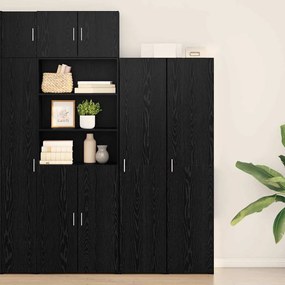 vidaXL Alto Armário Carvalho Preto 40x42.5x185 cm Madeira Engenhada