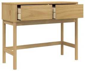 Mesa consola FLORO 89,5x36,5x73 cm pinho maciço castanho mel