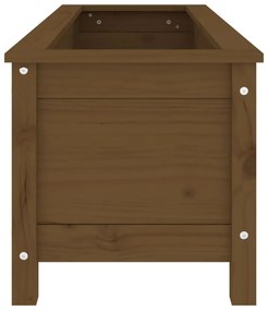 Canteiro elevado jardim 119,5x40x39cm pinho maciço castanho-mel