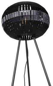 Candeeiro de pé moderno tripé preto - Zoë