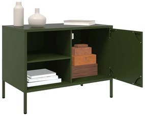 Móvel de TV 68x39x50,5 cm aço verde-azeitona