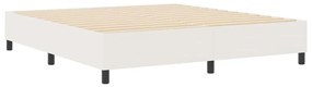 Cama Box Spring vidaXL Creme Super King em Tecido Corduroy