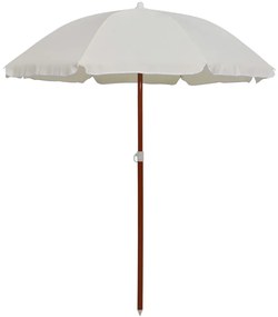 Guarda-sol de jardim com poste de aço 180 cm cor areia