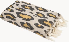 Toalha hammam em jacquard de algodão Leopard