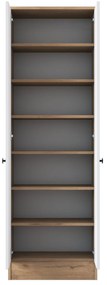 Roupeiro P6 – Nogueira e Branco – 59,8x182,8x37,5 cm