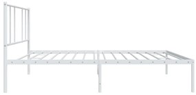 Estrutura de cama com cabeceira 90x200 cm metal branco