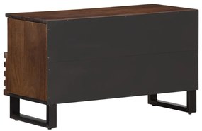 Móvel de TV 80x34x46 cm madeira de mangueira maciça castanho