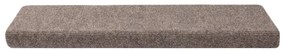 Tapetes de escada autoadesivos 30 pcs 65x21x4 cm creme