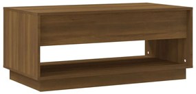 Mesa centro 102,5x55x44 cm derivados madeira carvalho castanho