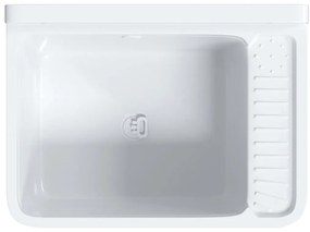 Lavatório de parede 50x35x24 cm resina branco