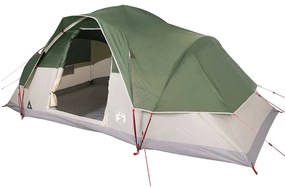 Tenda familiar em cúpula para 9 pessoas impermeável verde