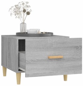 Mesas de centro 2 pcs 50x50x40 cm madeira proc. sonoma cinza