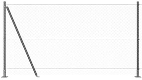 Cerca Hexagonal vidaXL Cinza 1,2x100 m Aço