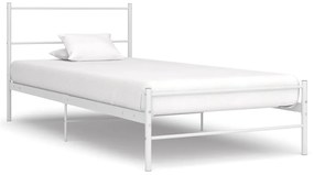 vidaXL Estrutura de cama 100x200 cm metal branco