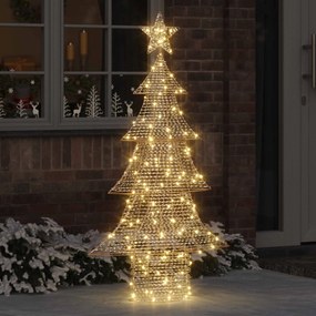 vidaXL Árvore de Natal com 160 LEDs Branco quente 150 cm PET