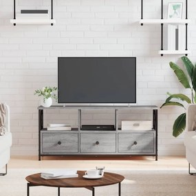 vidaXL Móvel de TV 102x33x45cm derivados de madeira/ferro cinza sonoma